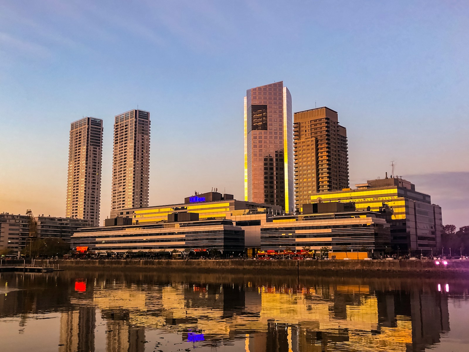 Residential towers by the water in Puerto Madero, Buenos Aires